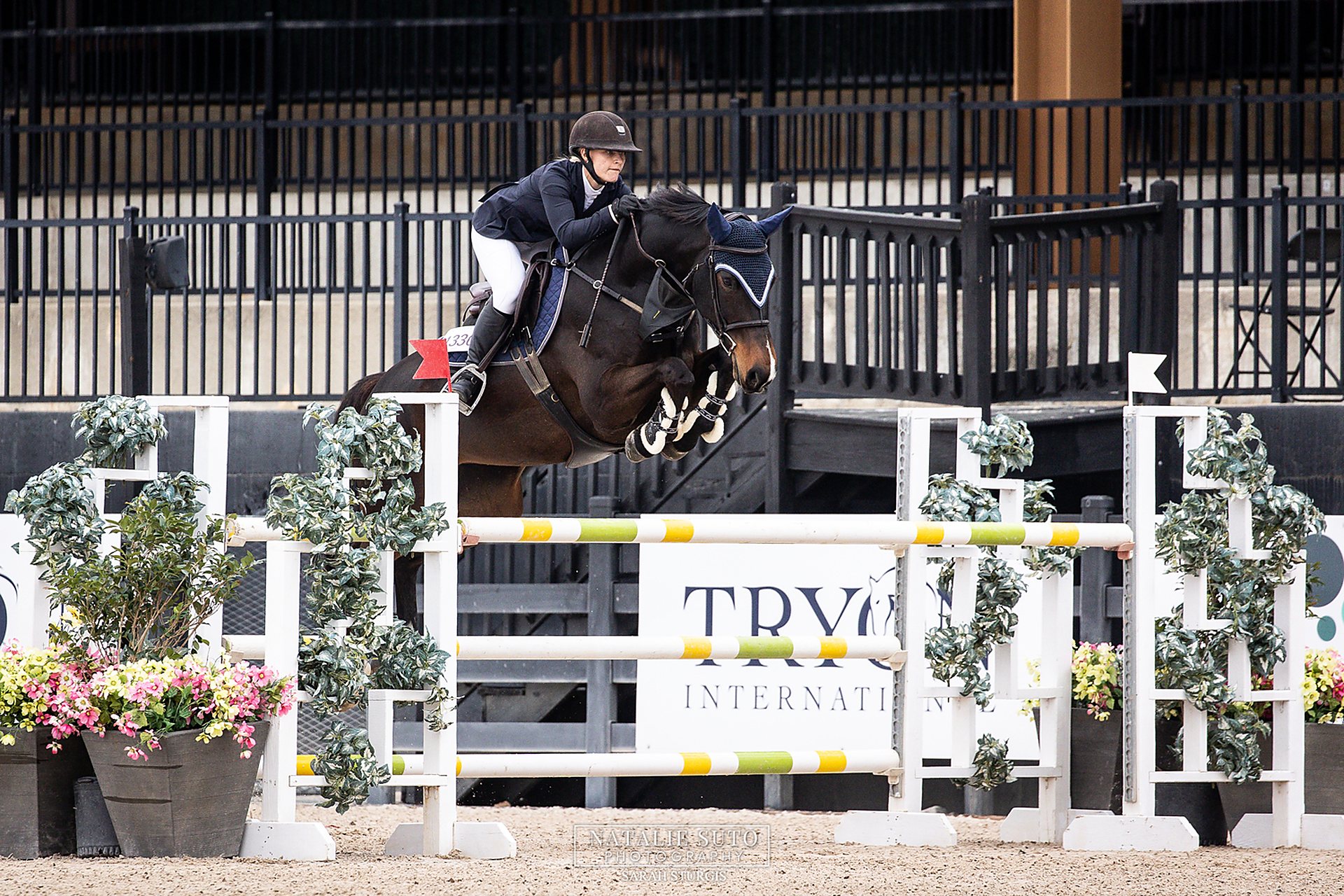 Leigh Kostmayer competing over fences at Tryon International Equestrian Center