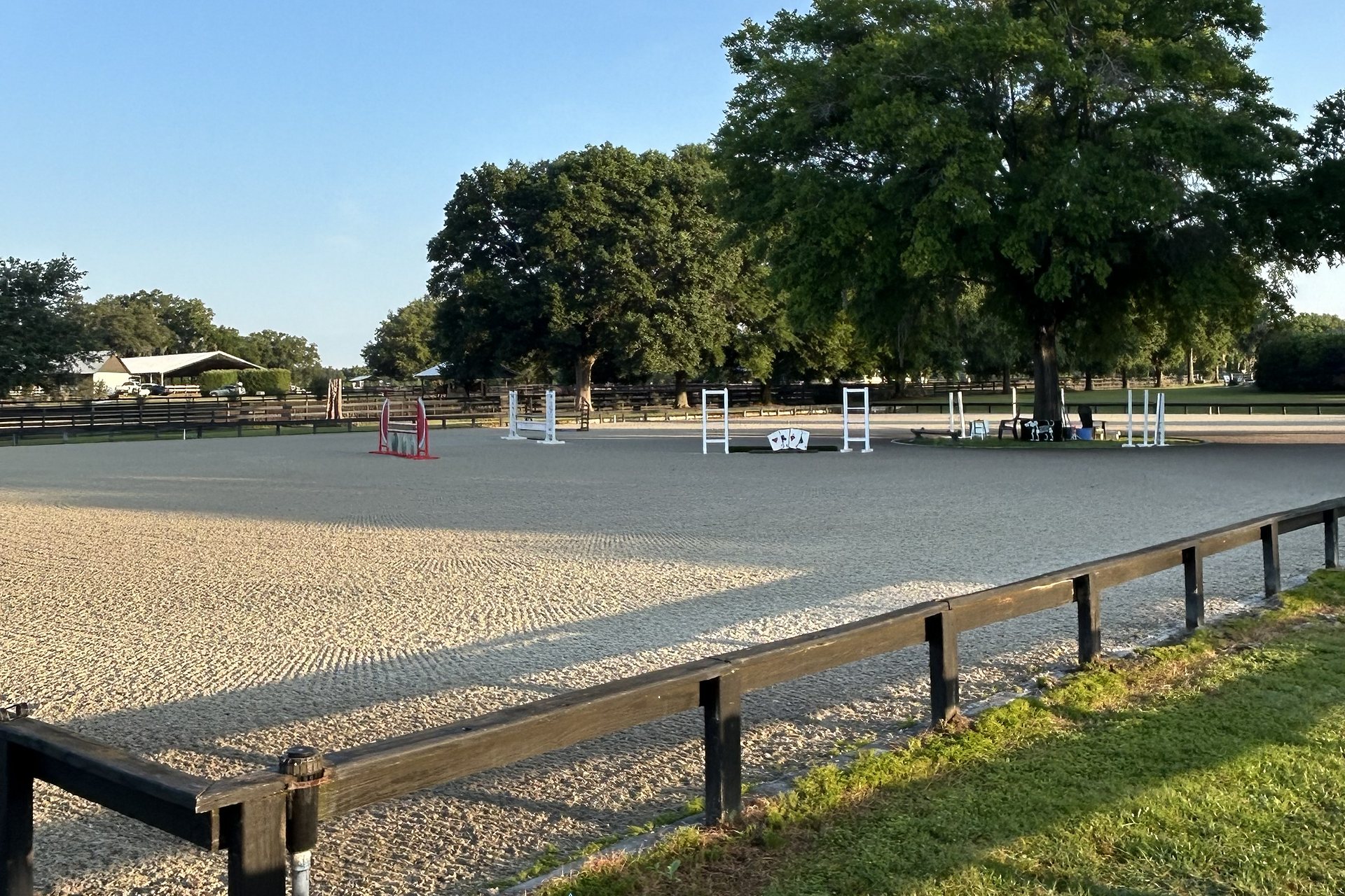 The riding arena at Ashby Equestrian in Anthony, Florida